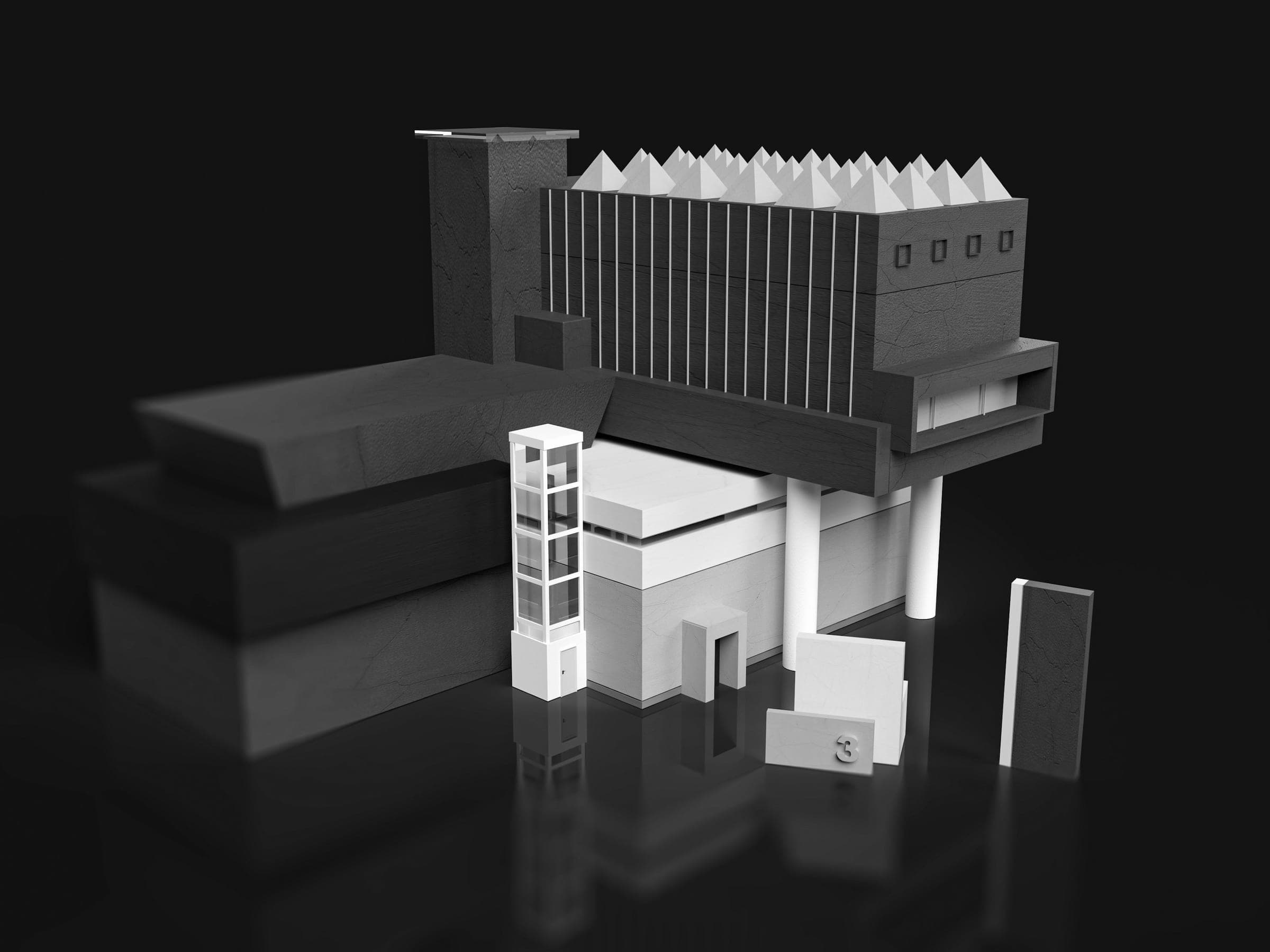 Architectural model of a building
